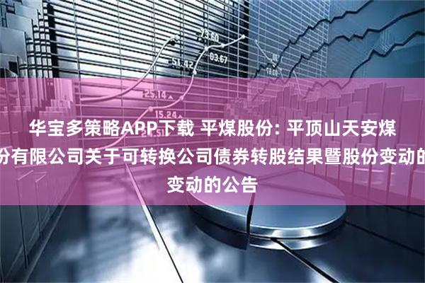 华宝多策略APP下载 平煤股份: 平顶山天安煤业股份有限公司关于可转换公司债券转股结果暨股份变动的公告